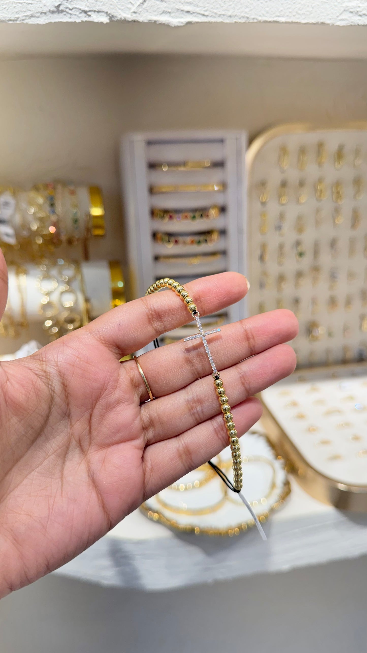 PULSERA CRUZ DELGADA