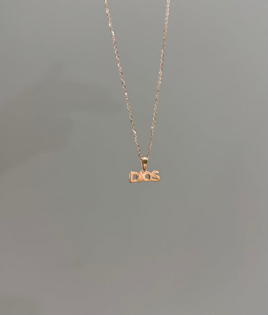 CADENA DIOS ORO LAMINADO