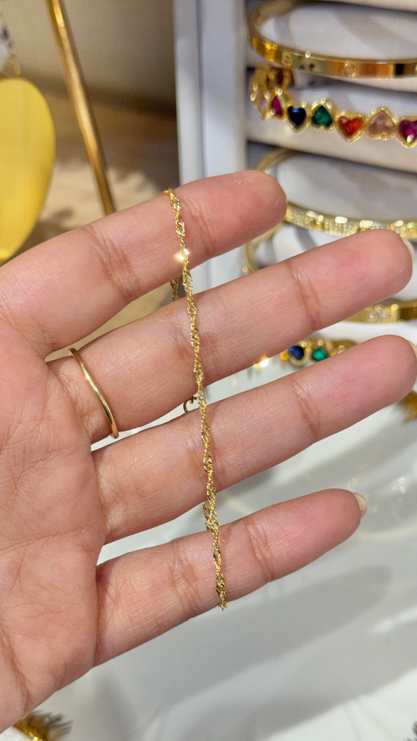 PULSERA SINGAPUR ORO LAMINADO 18cm