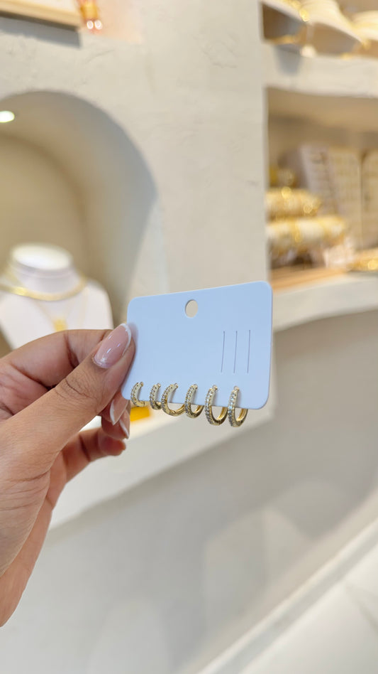 TRÍO DE ARGOLLAS CLASICAS