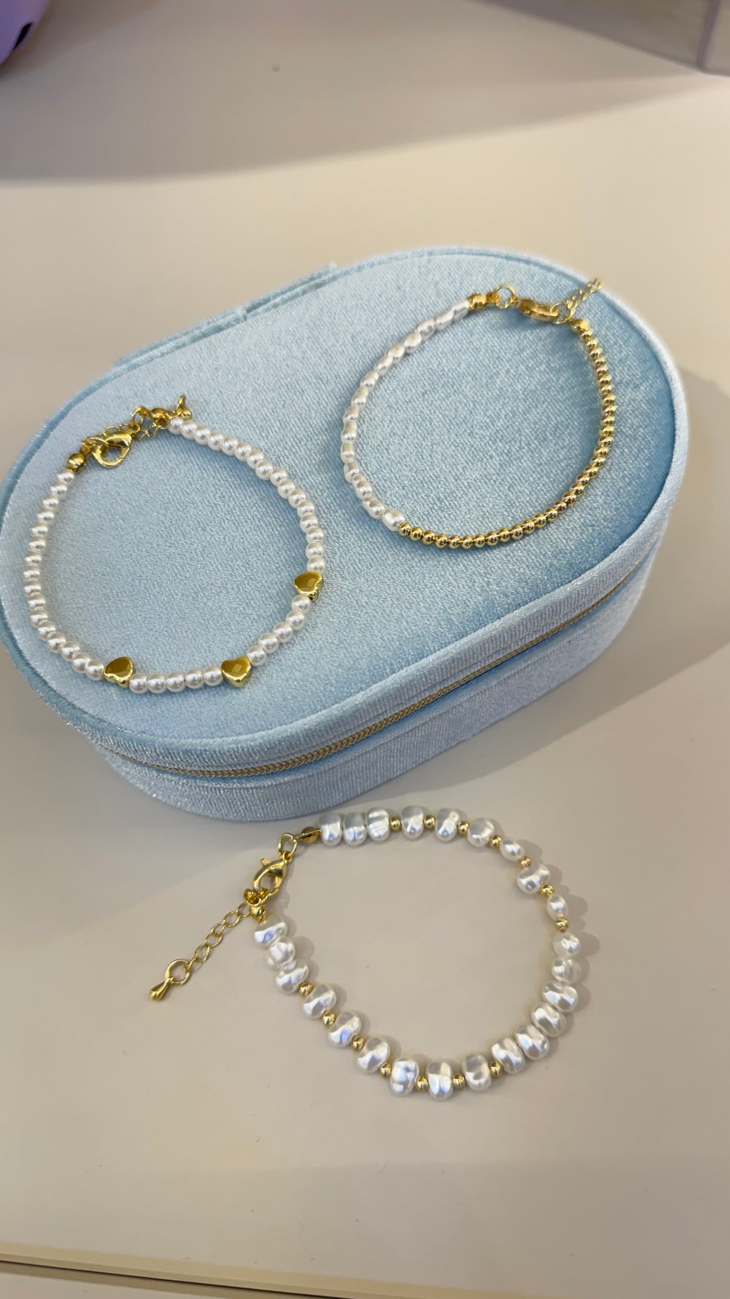 PULSERA PERLAS ASIMÉTRICAS