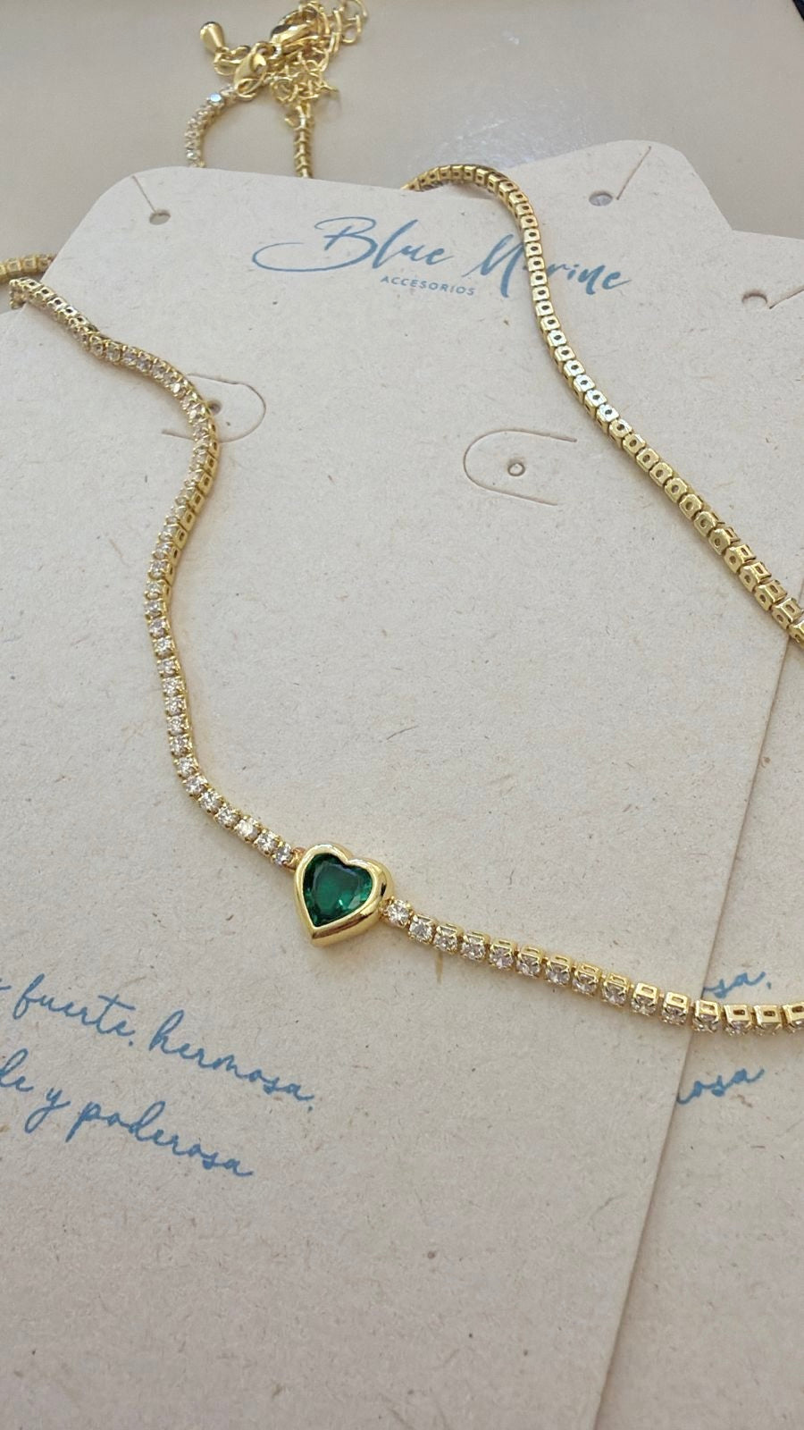 CHOKER TENIS CORAZÓN VERDE