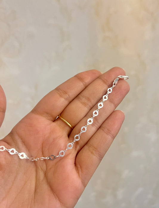 PULSERA CORAZONES PLATA LEY925