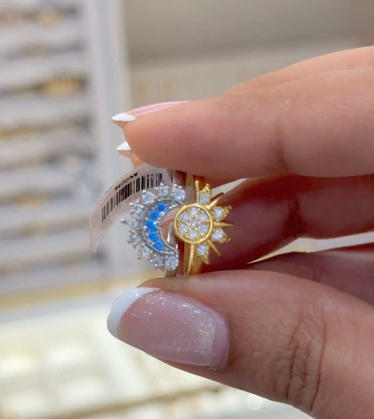 DÚO ANILLOS SOL Y LUNA