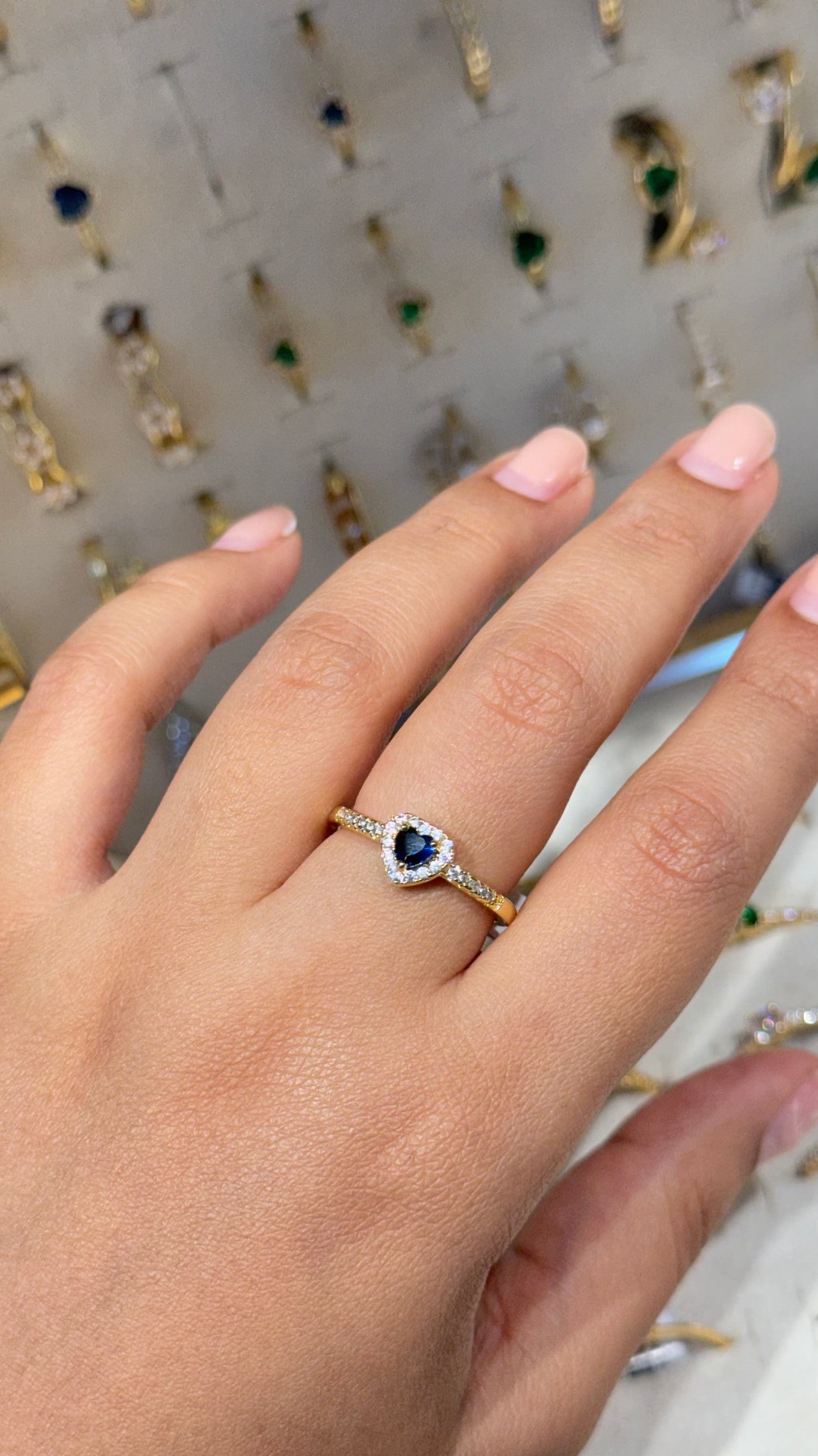 ANILLO CORAZON AZUL