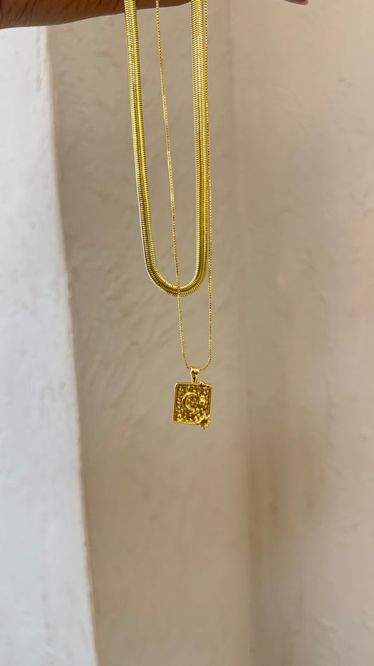 DÚO CADENA PLACA LISA