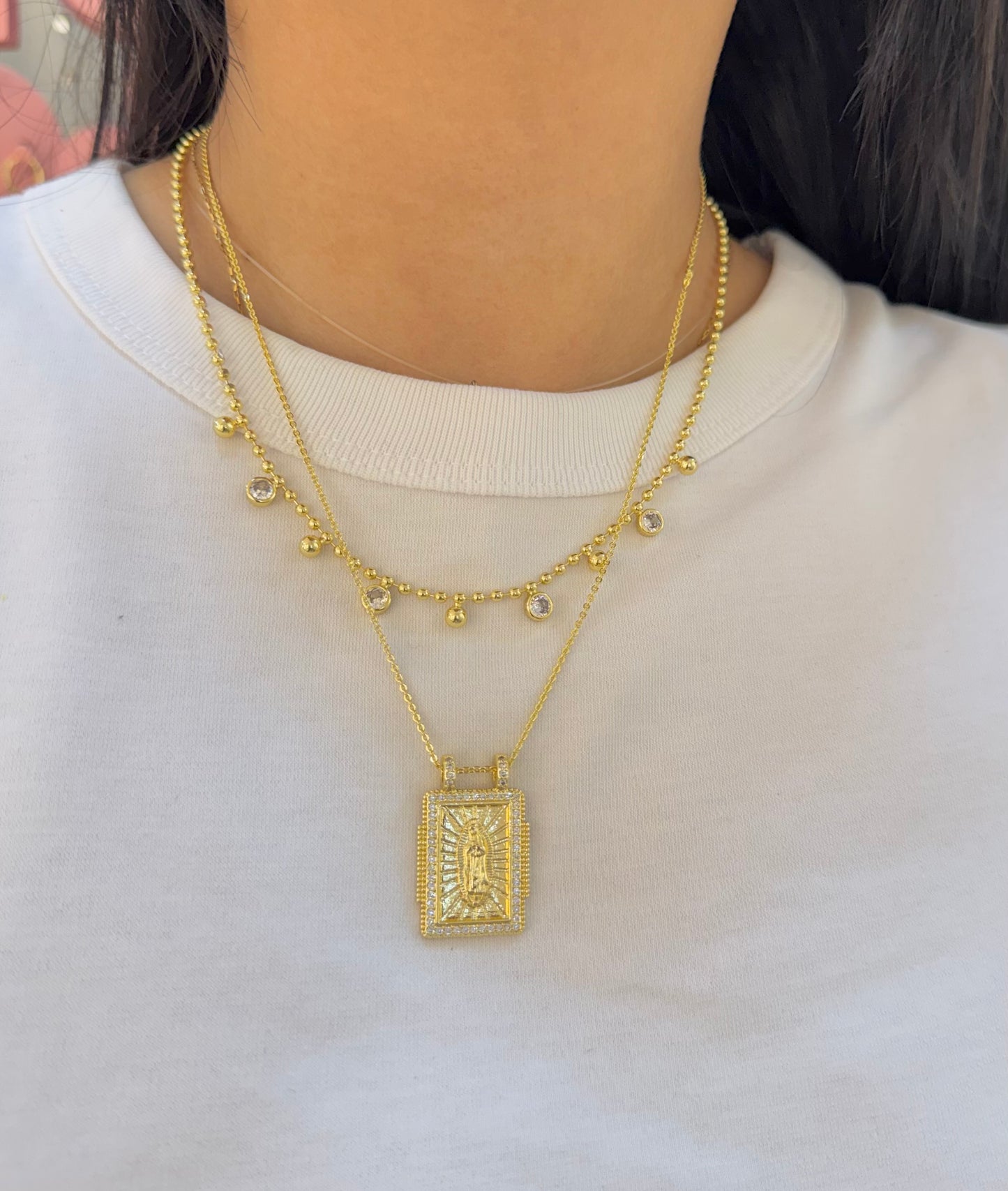 CADENA PLACA VIRGEN