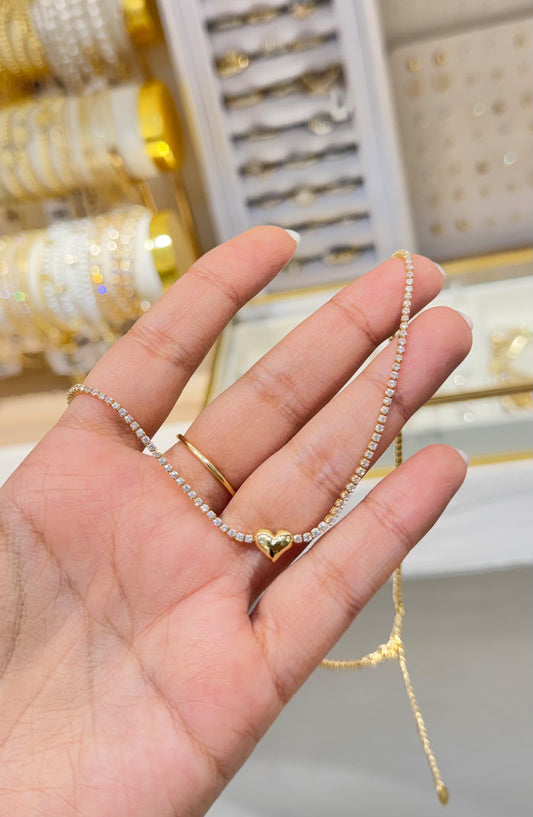 CHOKER TENIS CORAZÓN