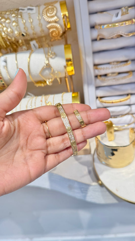 JUEGO BRAZALETE CARTIER (incluye anillo)