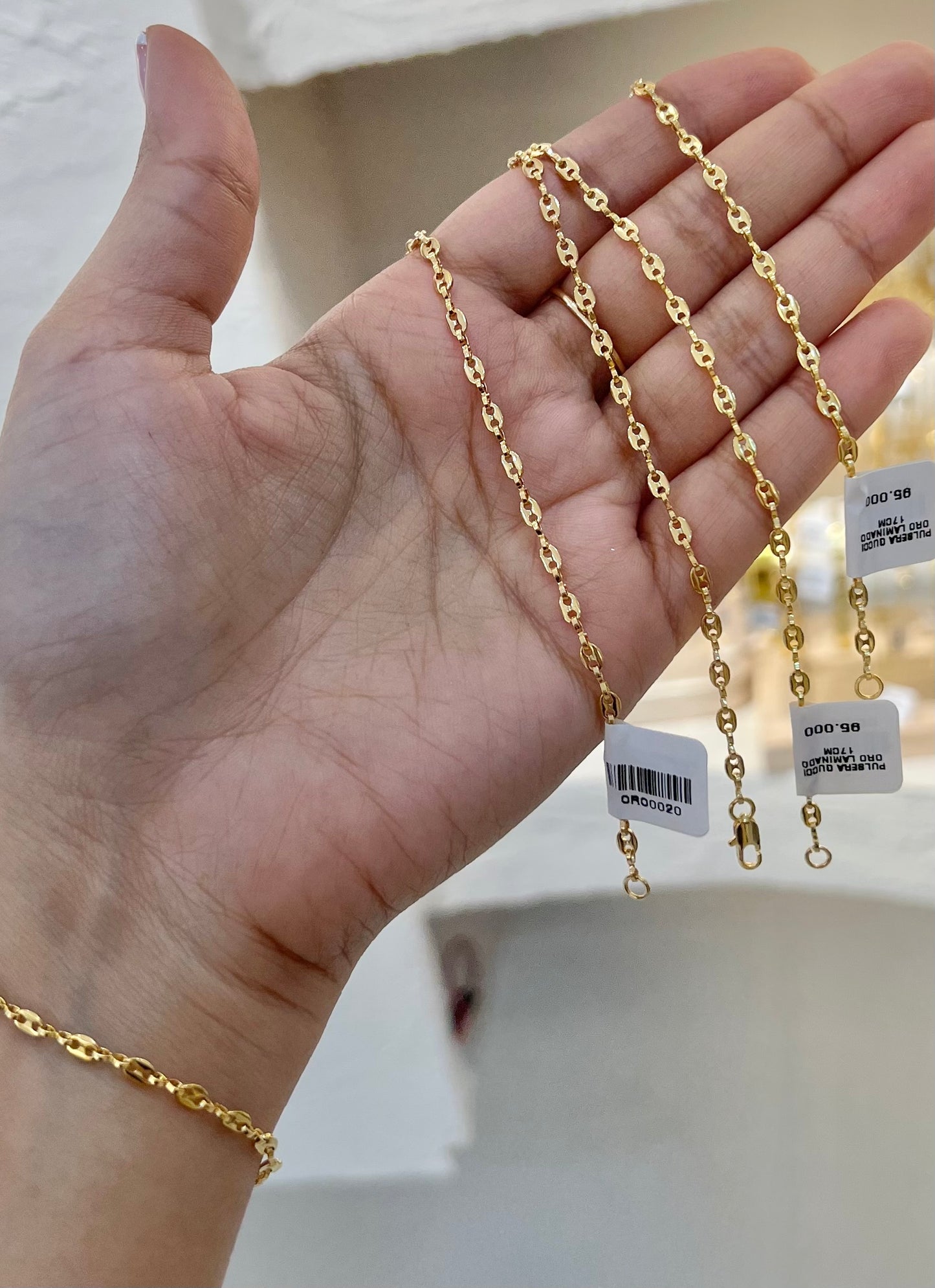 PULSERA GUCCI ORO LAMINADO 17cm