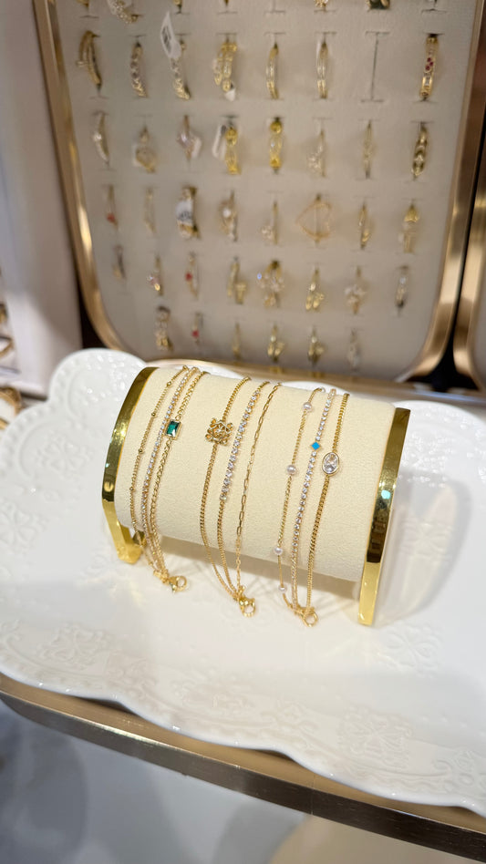 PULSERA TRIPLE PERLA