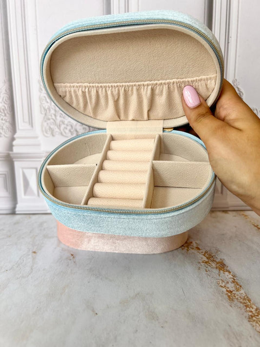 JOYERO OVALADO TERCIOPELO