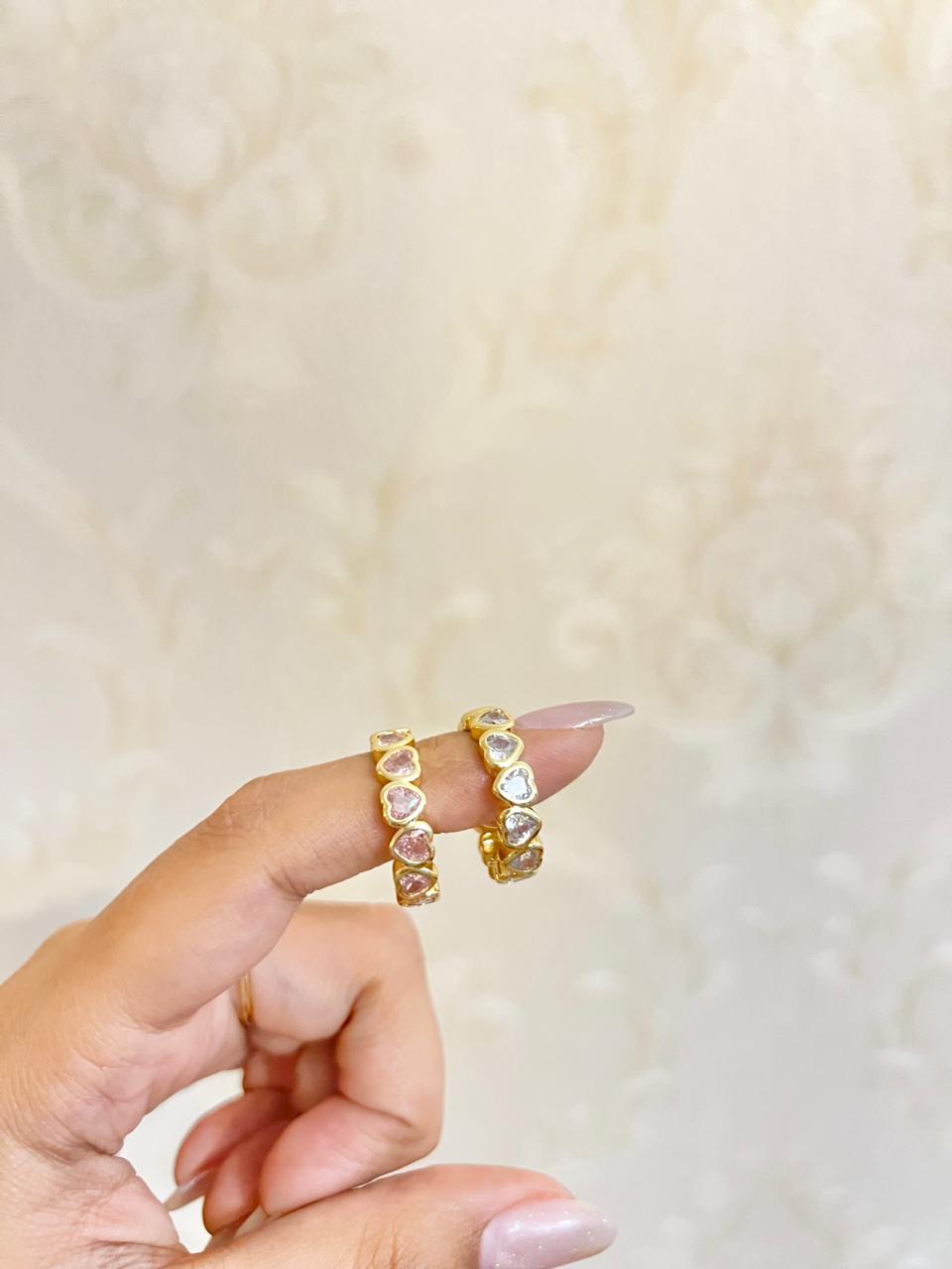 ANILLO CORAZONES CRISTAL