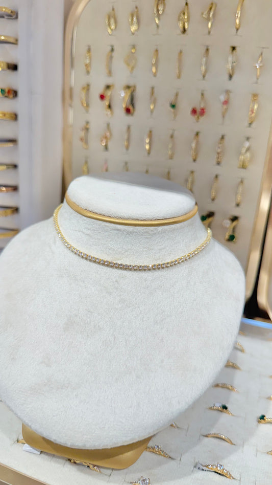 CHOKER TENIS DORADO