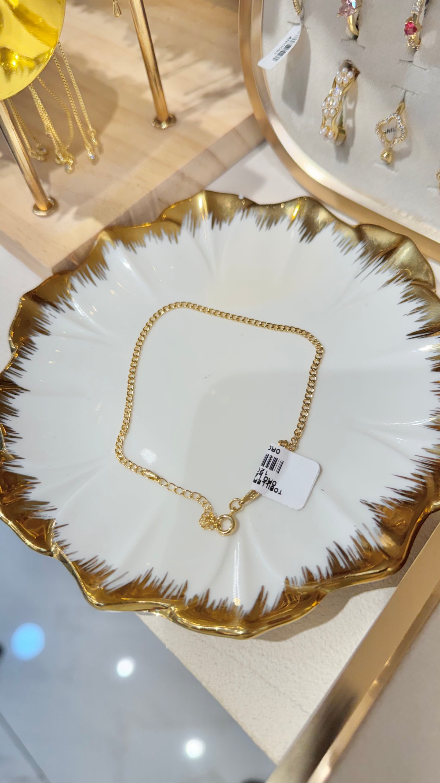 TOBILLERA CUBANA ORO LAMINADO