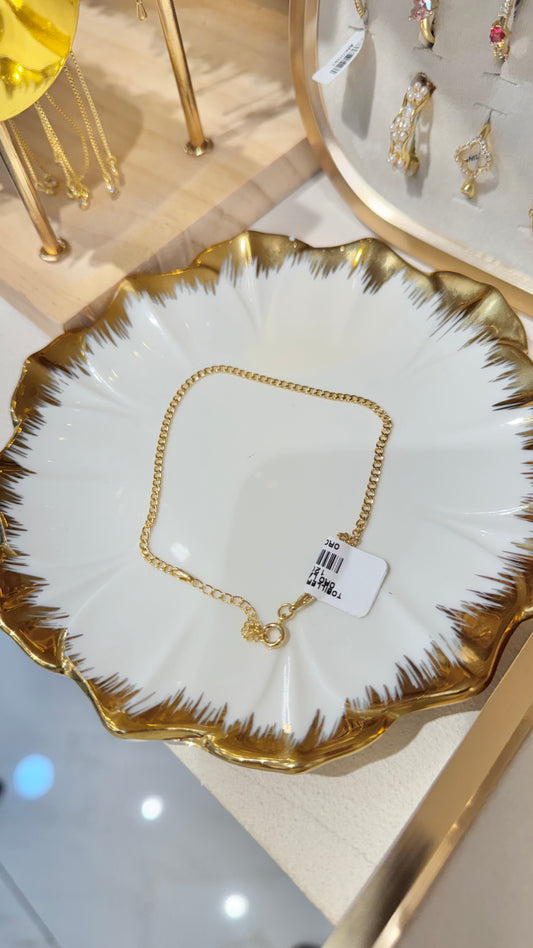 TOBILLERA CUBANA ORO LAMINADO