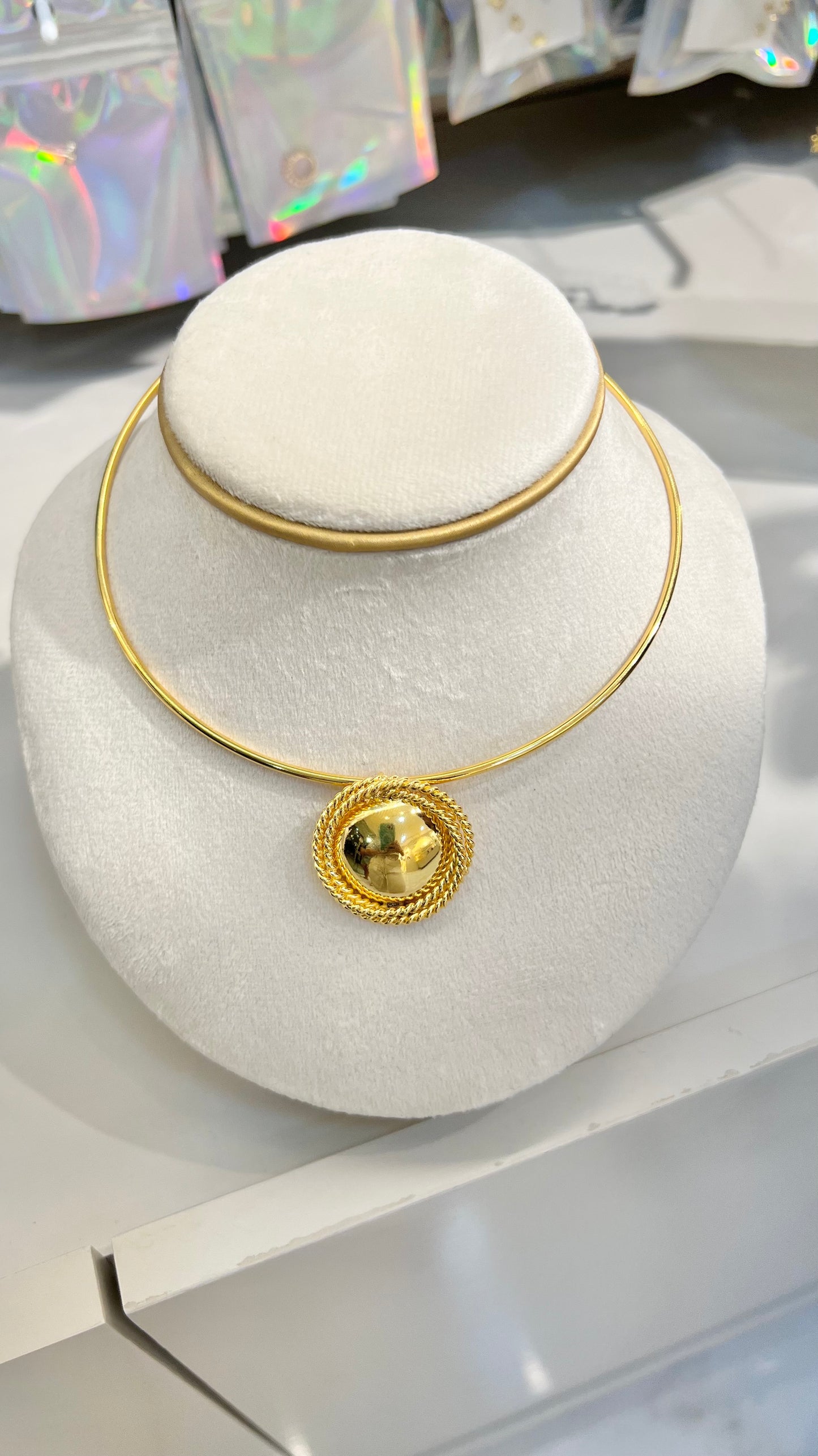 CHOKER DIJE DISCO BRONCE