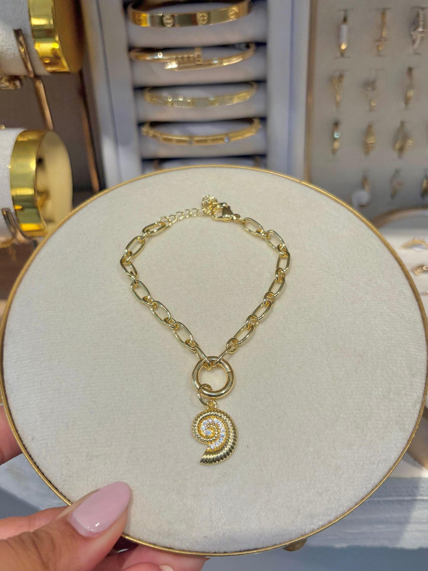 PULSERA CLIP CARACOL