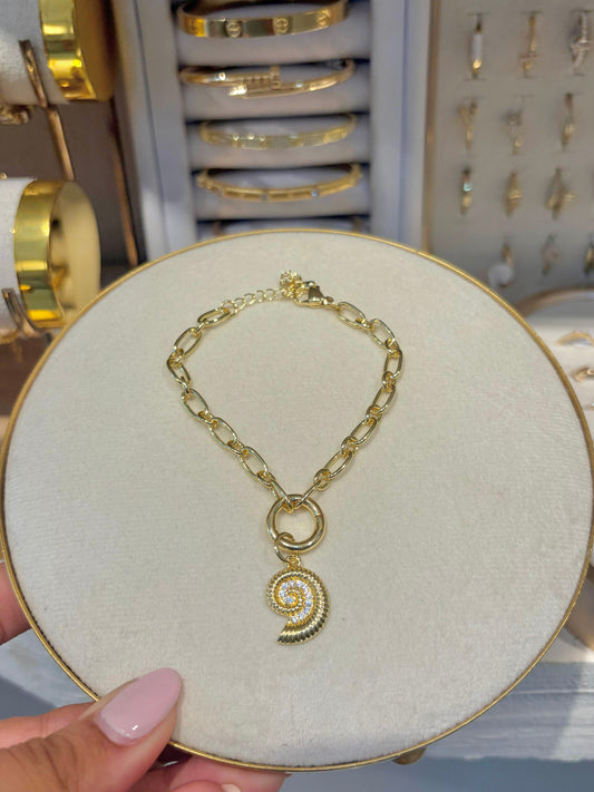 PULSERA CLIP CARACOL