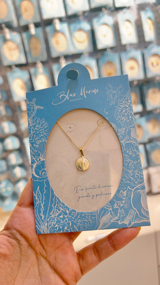 CADENA SAN BENITO MEDIANA ORO LAMINADO 45cm