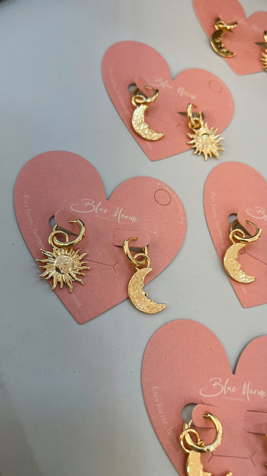 ARETES SOL Y LUNA