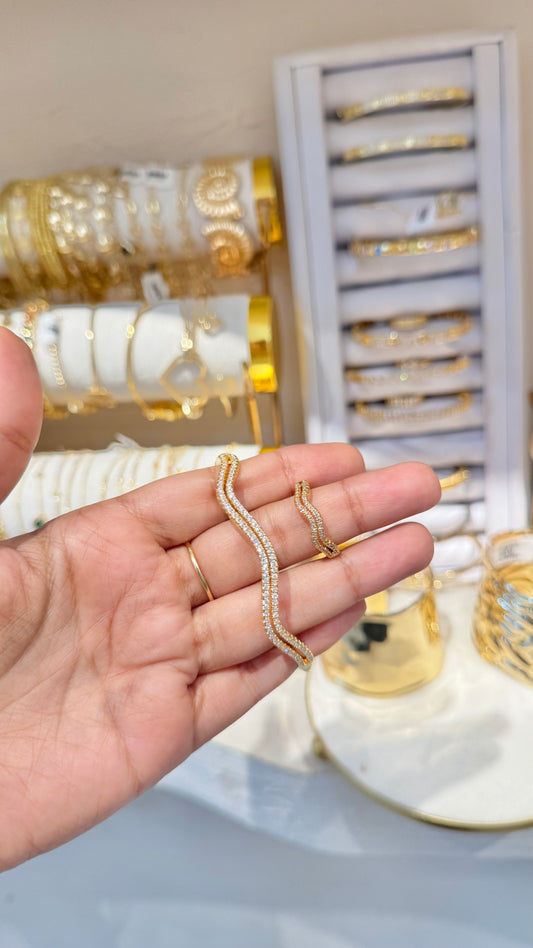 JUEGO BRAZALETE ONDAS  (incluye anillo)