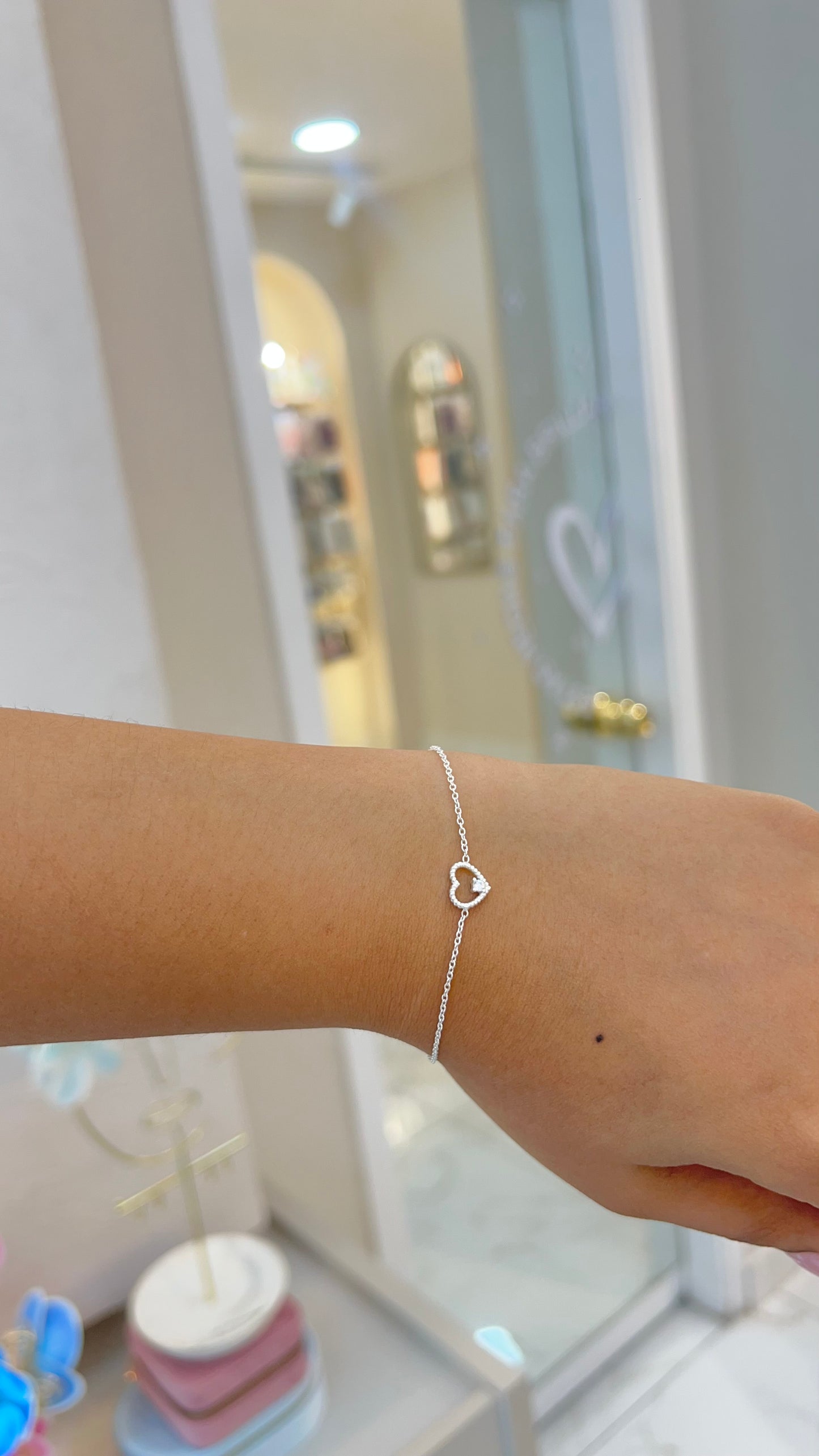 PULSERA CORAZÓN PLATA LEY 925