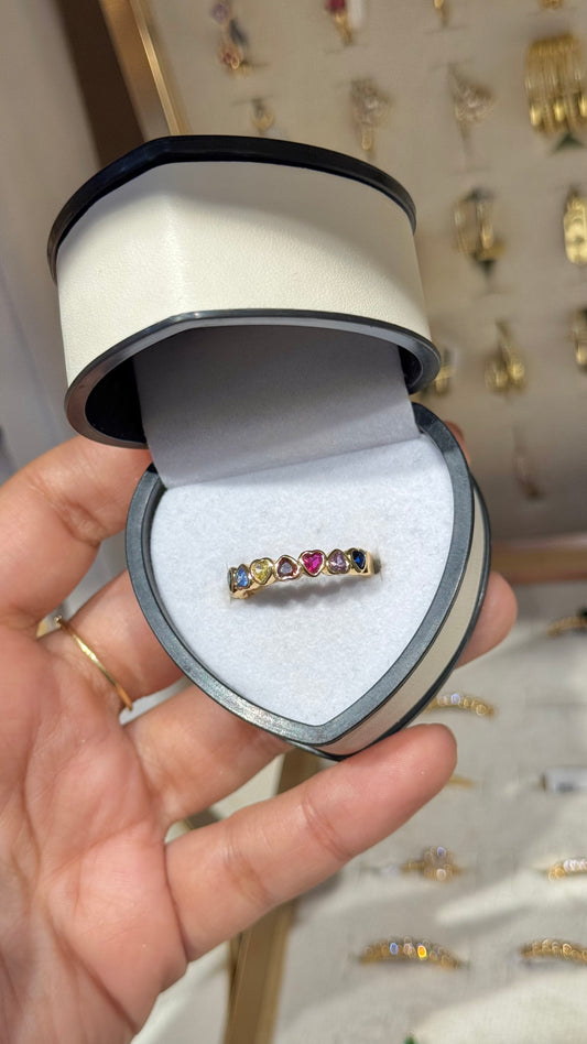 ANILLO CORAZONES COLORES