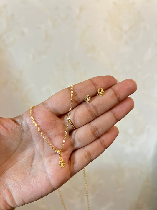 CADENA HAMSA ORO LAMINADO