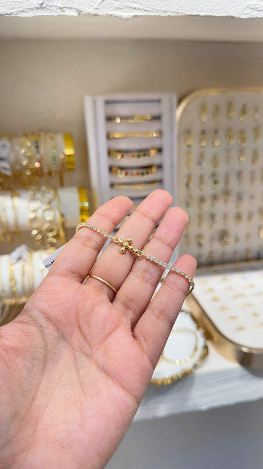 PULSERA CRUZ BOLITAS