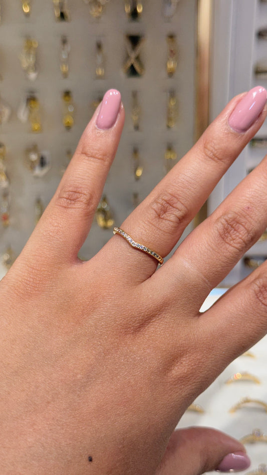 ANILLO V ORO LAMINADO