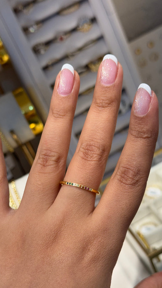 ANILLO ARCOÍRIS TALLA 8 ACERO