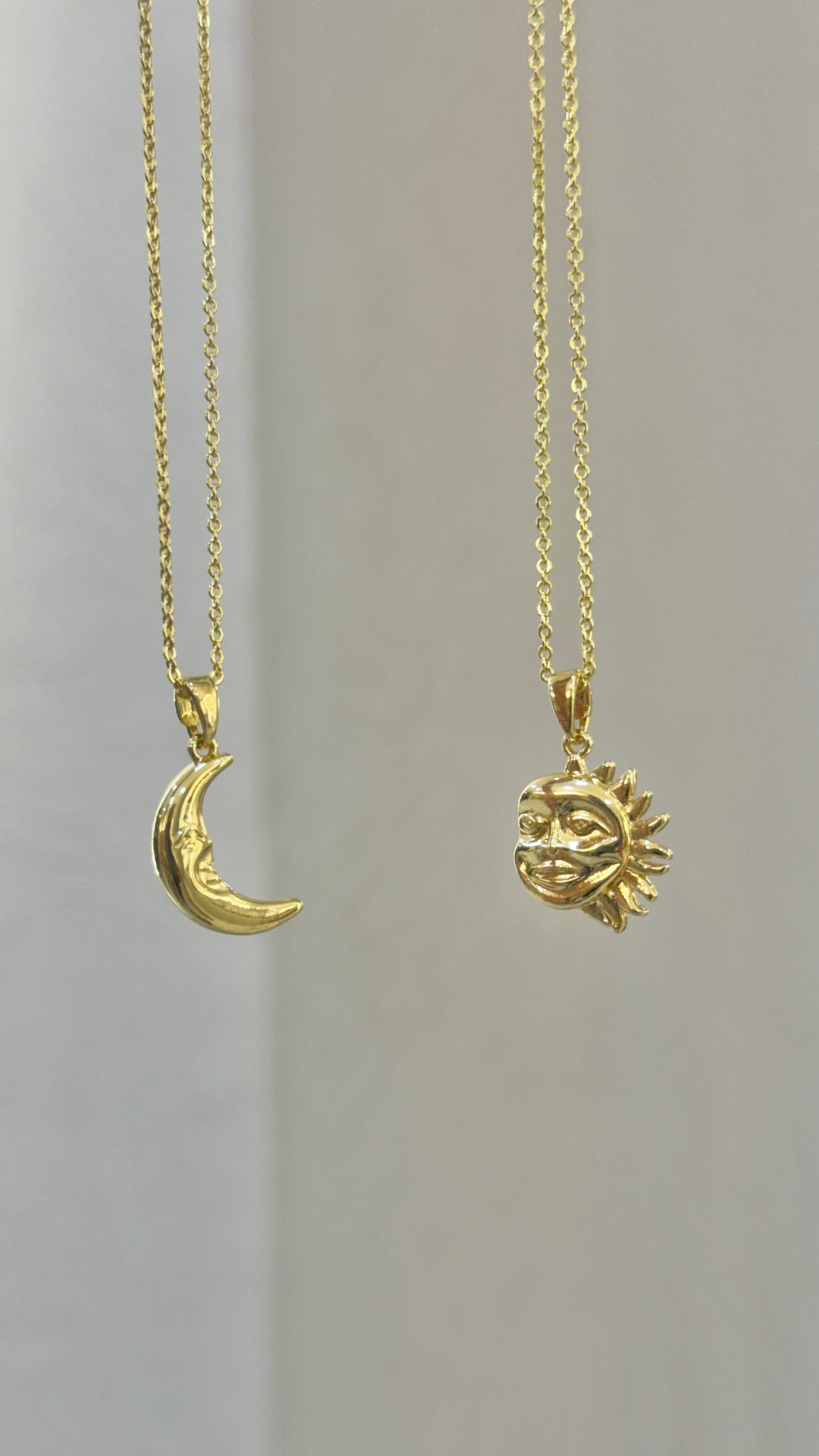 CADENA DÚO SOL Y LUNA ROSTRO