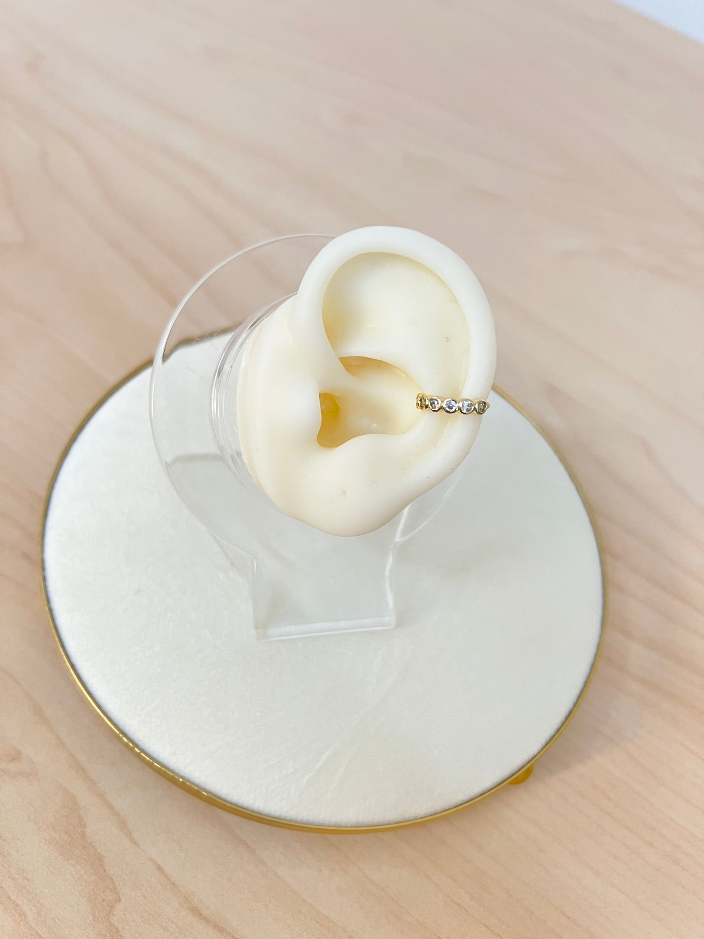 EARCUFF BOLITAS DE CRISTAL