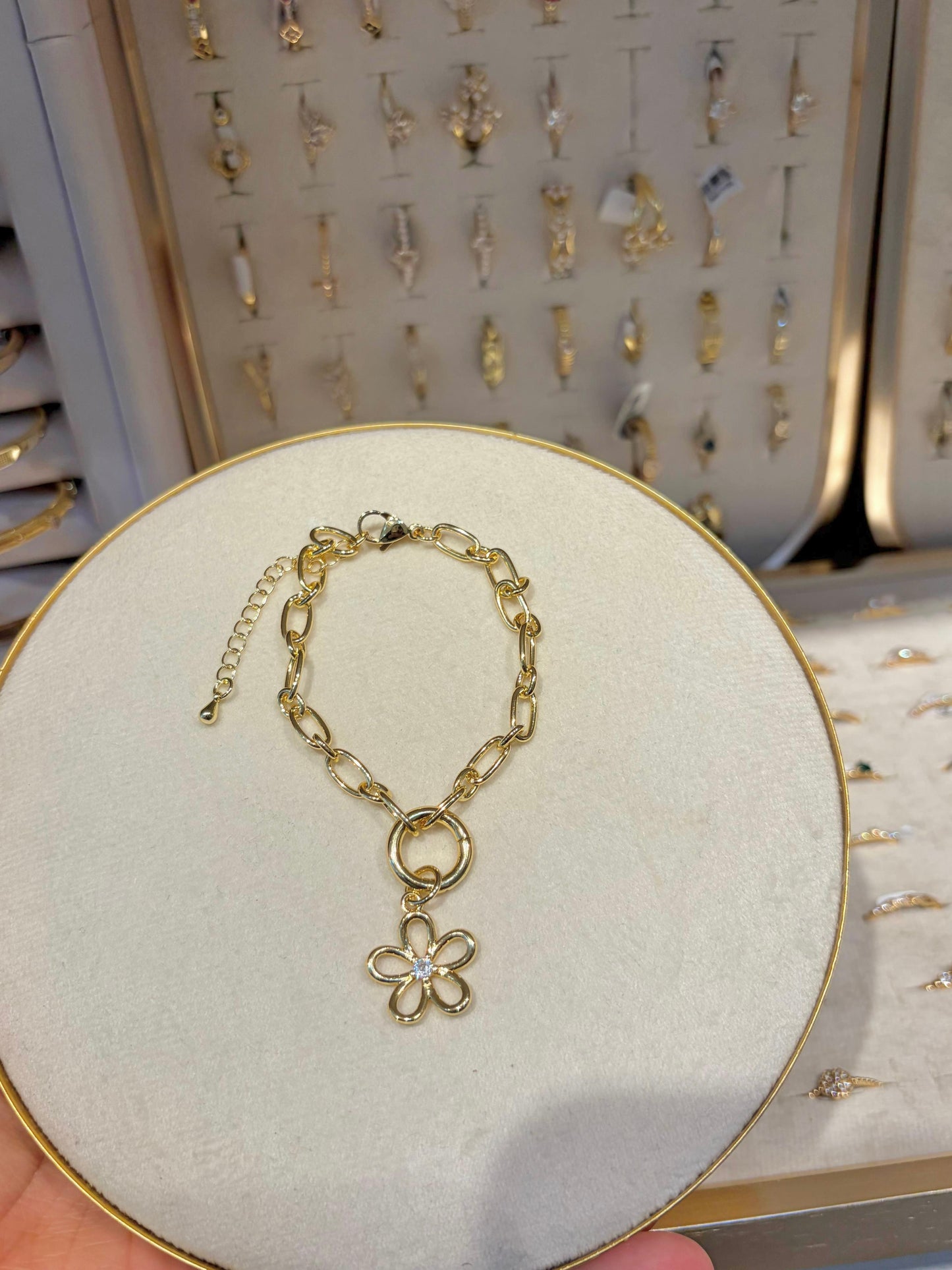 PULSERA CLIP FLOR