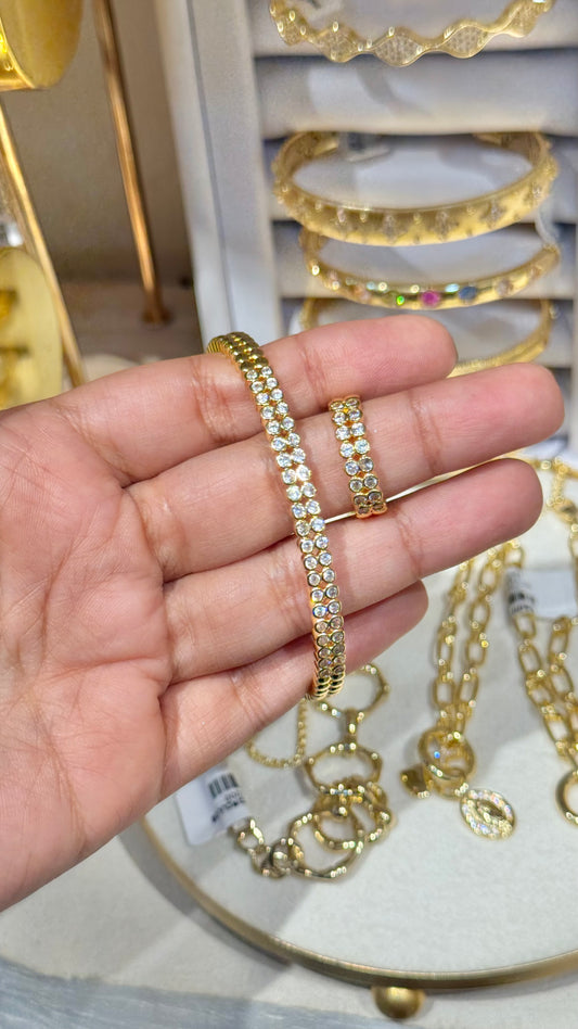 JUEGO BRAZALETE CÍRCULOS ( incluye anillo )