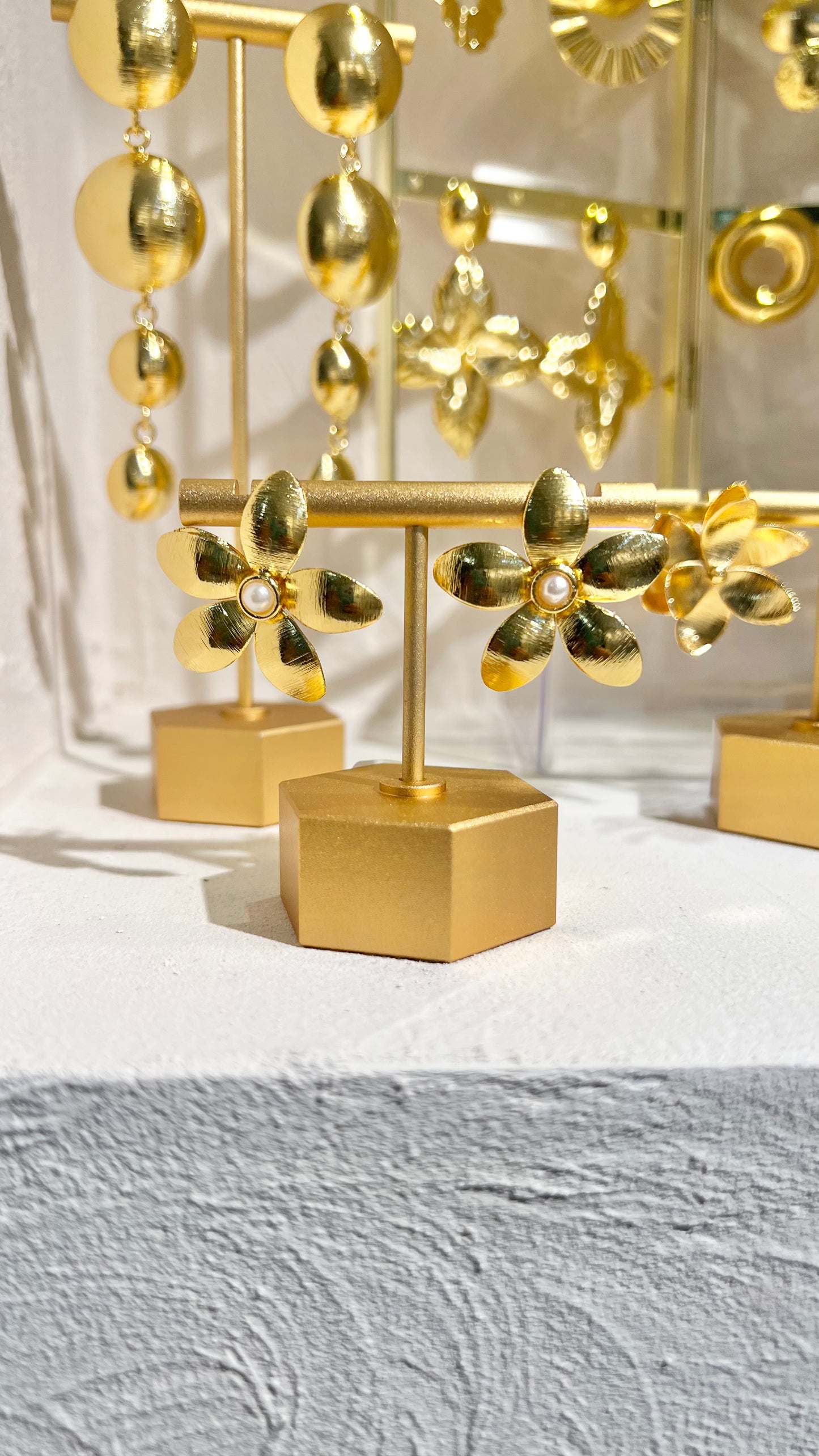 TOPO FLOR PERLA BRONCE