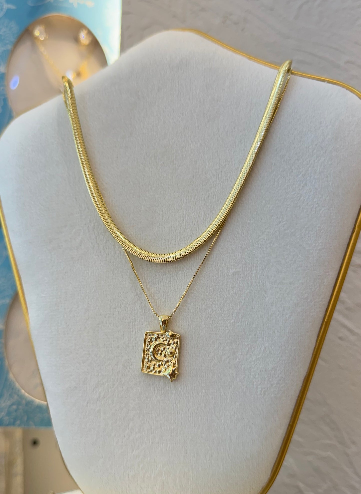 DÚO CADENA PLACA LISA