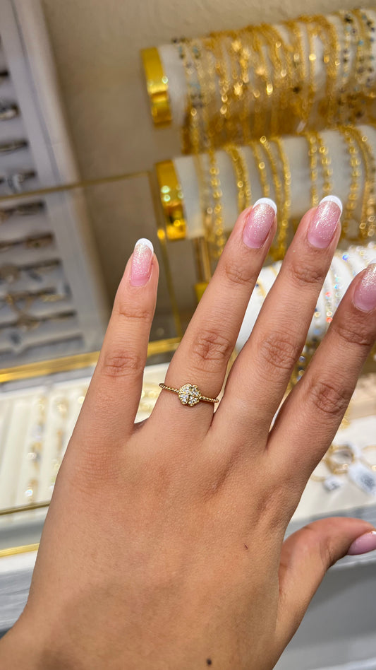 ANILLO TRÉBOL ORO LAMINADO