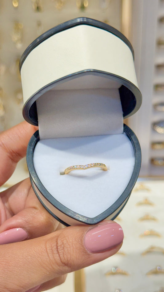 ANILLO V ORO LAMINADO