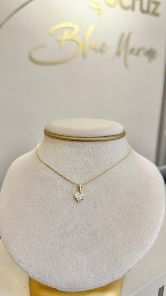 CADENA CORAZÓN PIXIE ORO LAMINADO