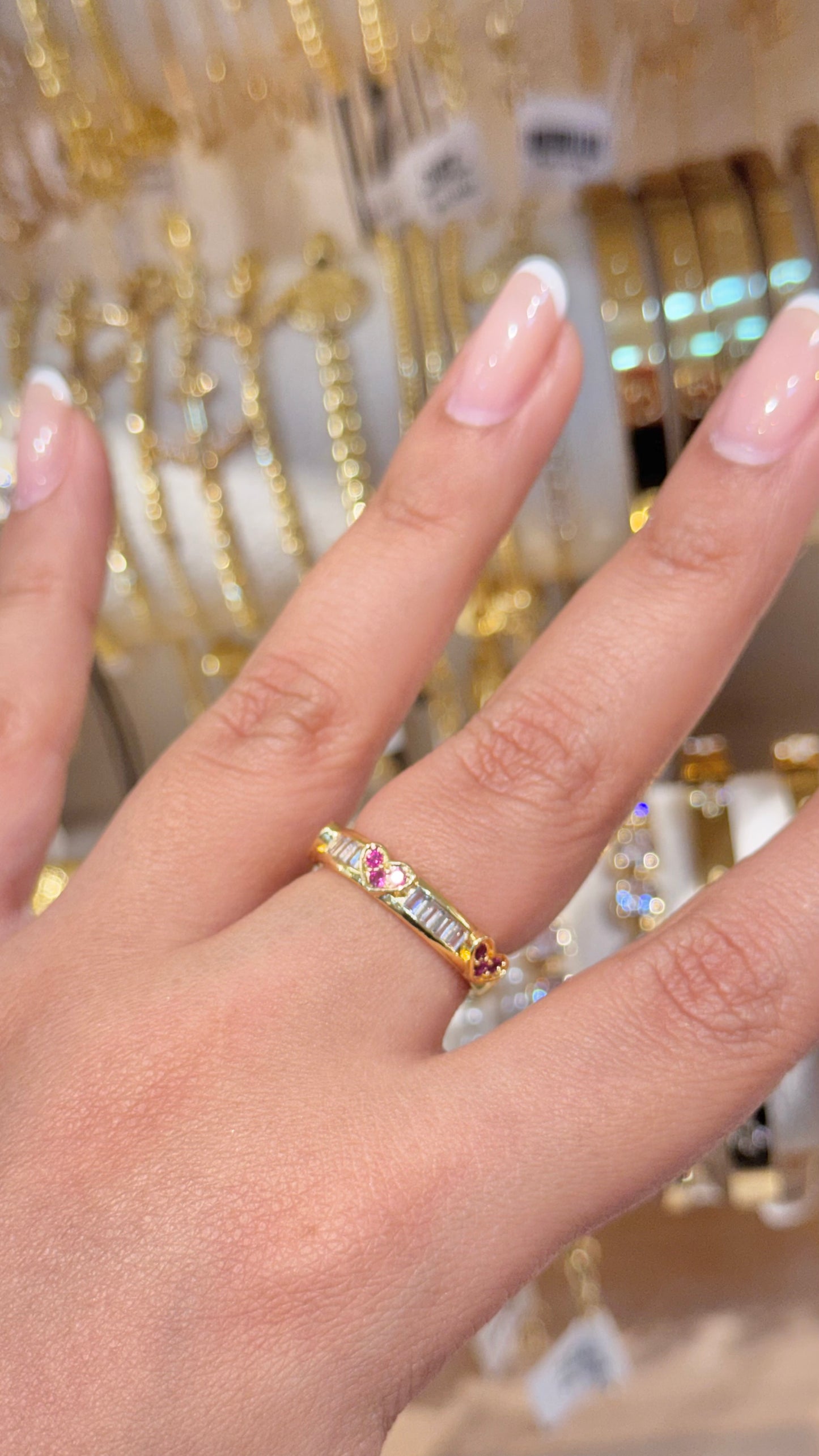 ANILLO CORAZÓN FUCSIA