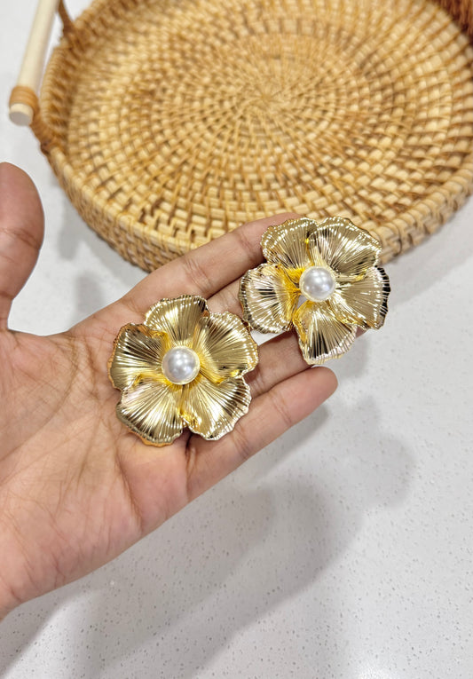 ARETE FLOR PERLA