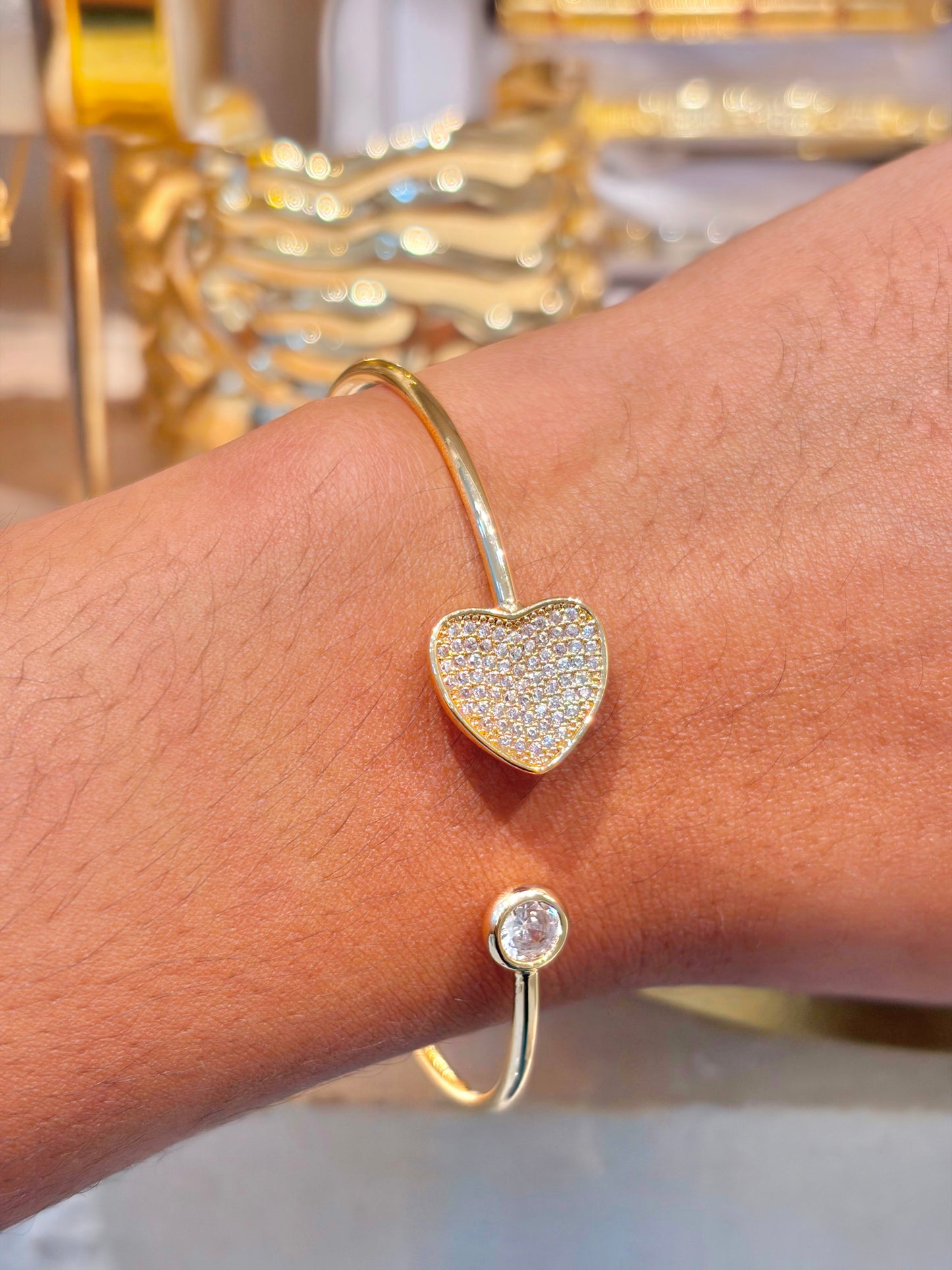 BRAZALETE CORAZÓN CIRCONES