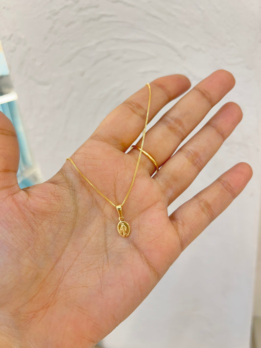 CADENA MILAGROSA ORO LAMINADO