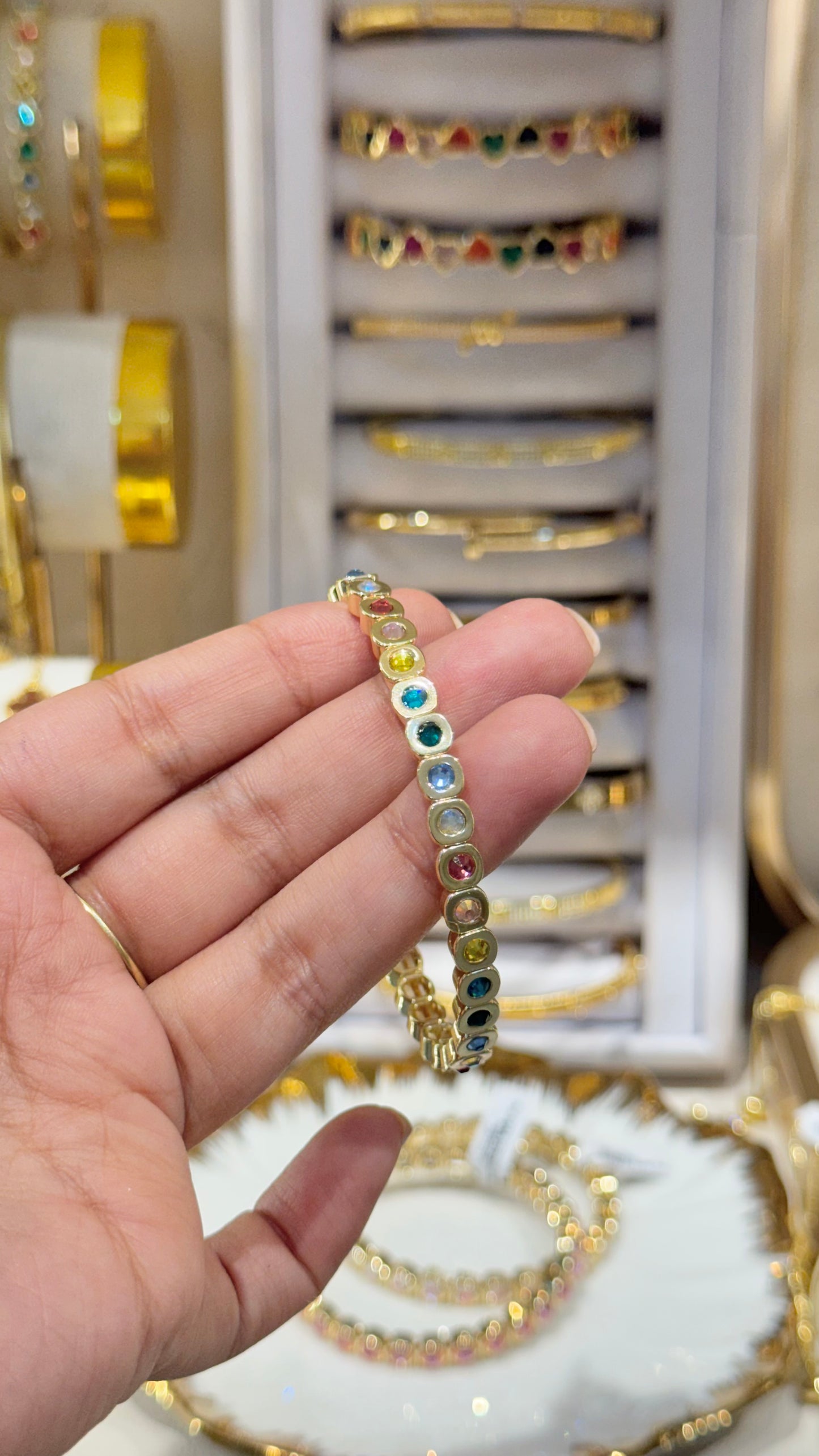PULSERA CRISTALES COLORES