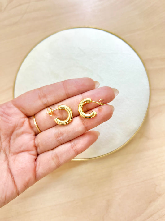 ARGOLLAS MINI DONA ACERO DORADA