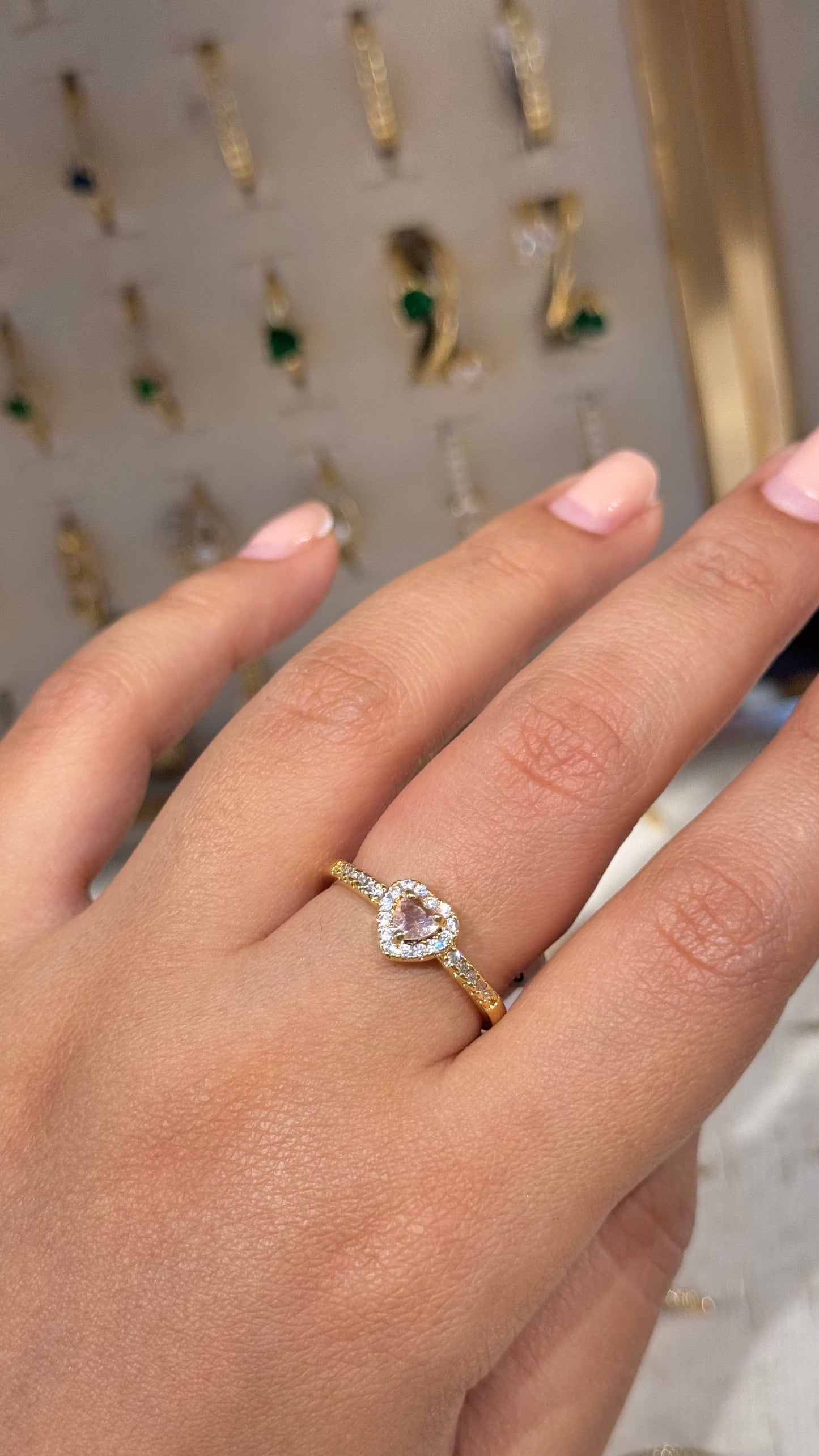 ANILLO CORAZON ROSA