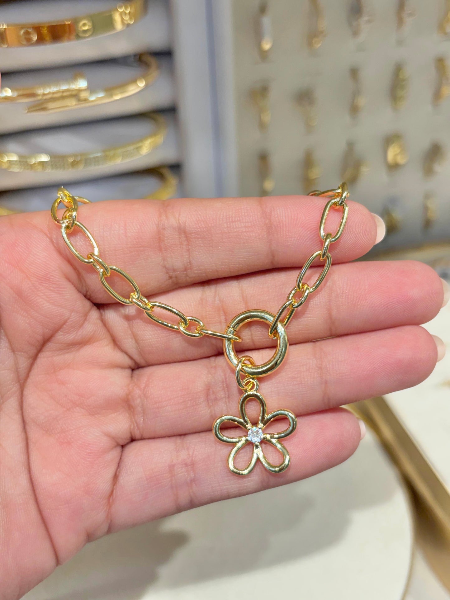PULSERA CLIP FLOR