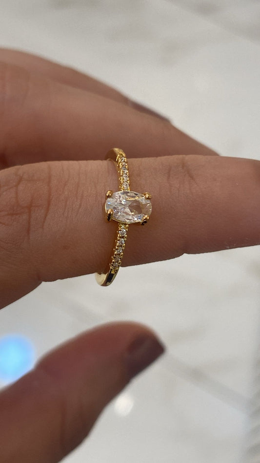 ANILLO PROMESA PIEDRA CENTRAL